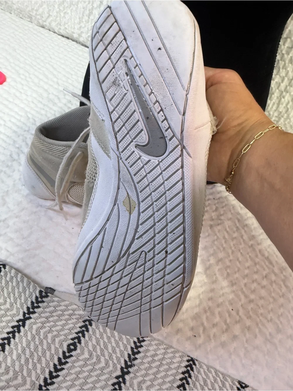 Nike Women’s High-Top Sneakers in Light Gray and White fury wrestling